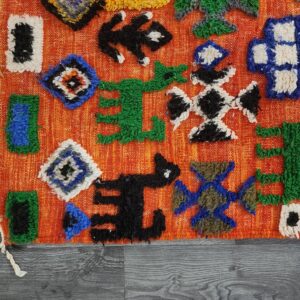Berber Colorful Authentic Wool Area Taznakhet Boho Rug