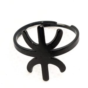 Amazigh YAZ Symbol Stainless Steel Adjustable Heritage Ring