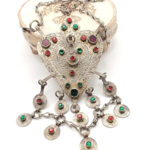 Berber Silver Coin Pendant Jewelry Leather Tribal Necklace