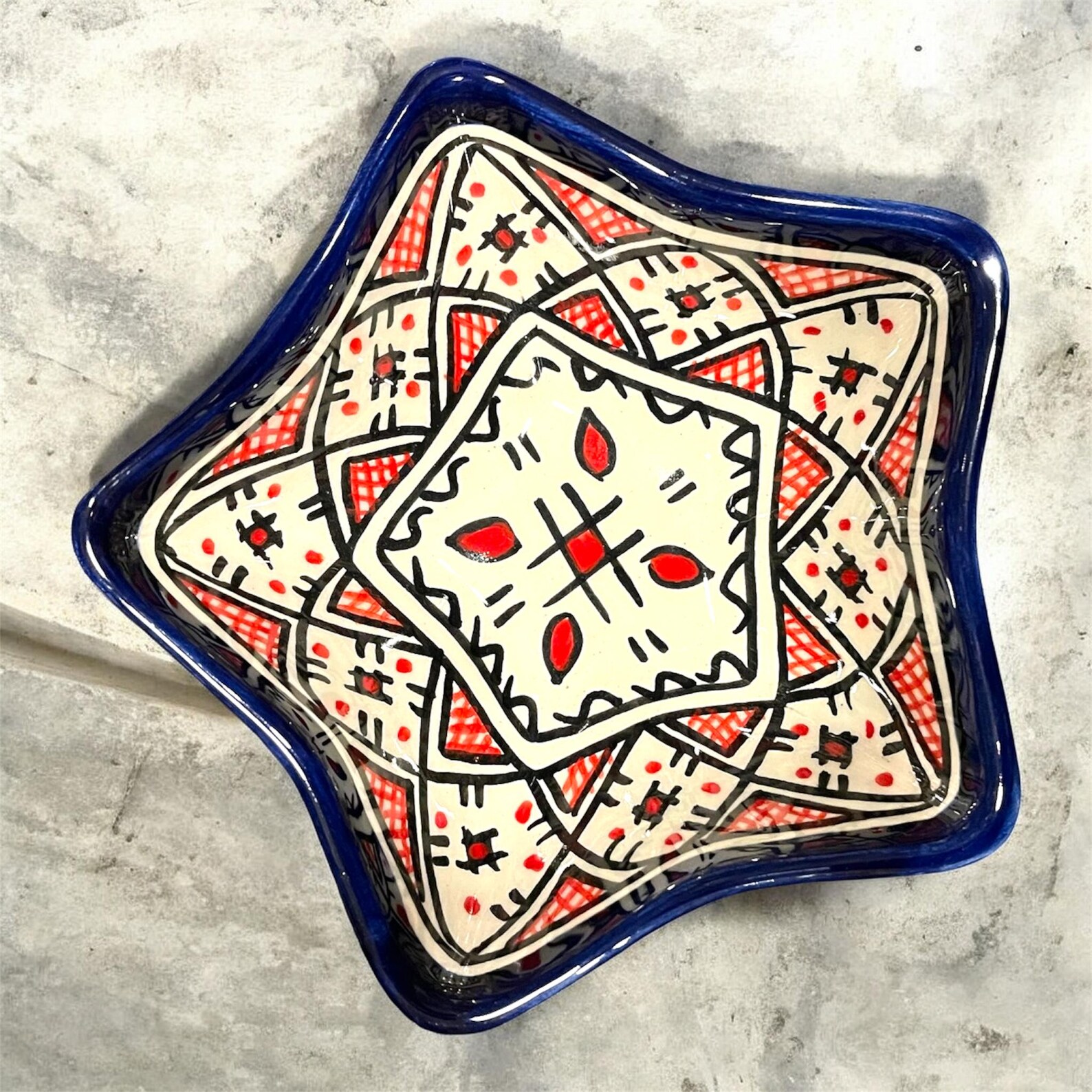 Berber Set Handmade Star Ceramic Bowls Serving Bowl