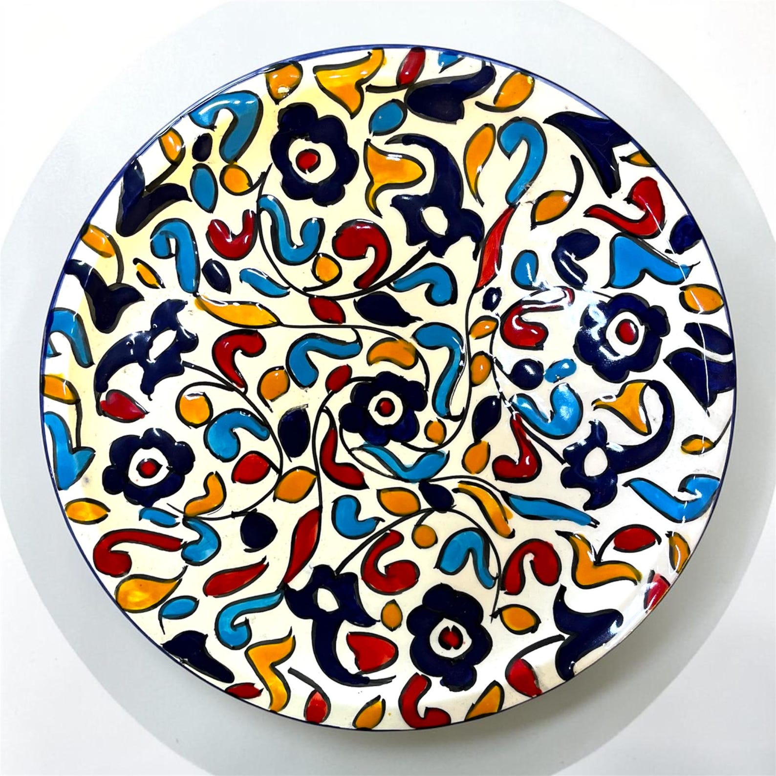 Berber Handmade Ceramic cm Hand Painted Traditional Plate