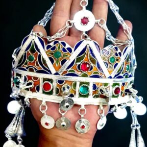 Berber Silver Plated Headdress Handmade Tribal Crown Headband