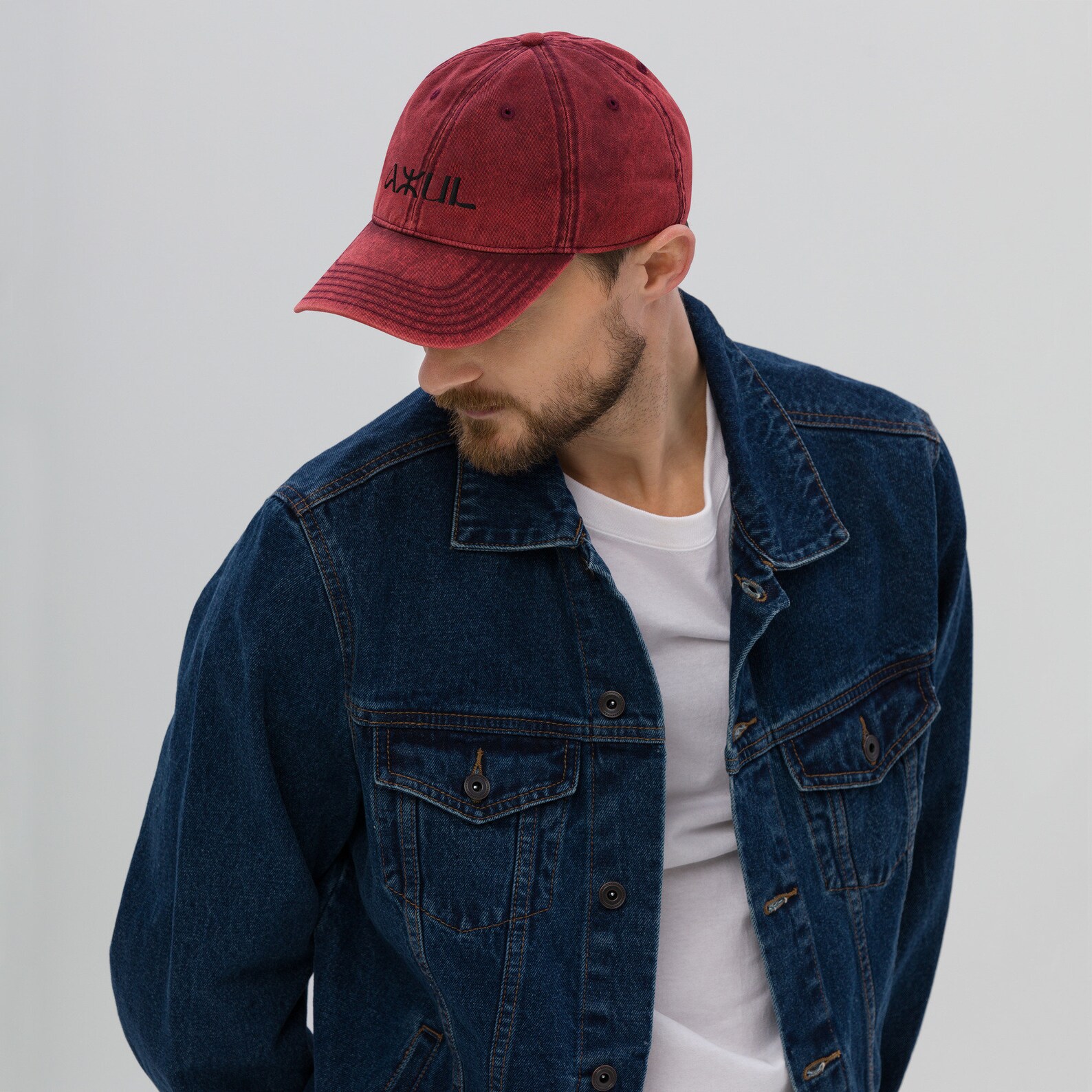 Berber Azul Vintage Cotton Twill Cap With Embroidery