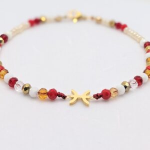 Amazigh Berber Kabyle Yaz Stainless Steel Glass Bead Bracelet
