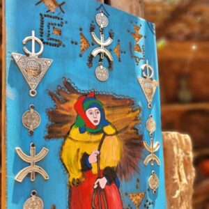 Berber Hand Painted Wooden Boho Wall Art Decor