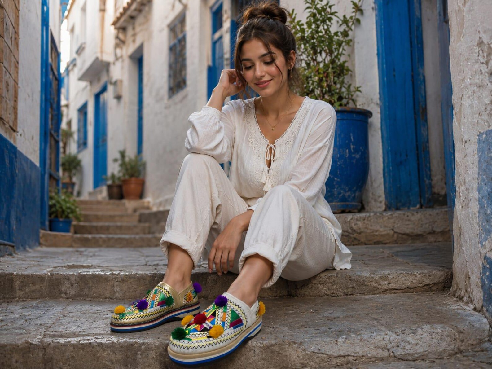 Berber Slippers Handmade Colorful Traditional Footwear Babouche Shoes