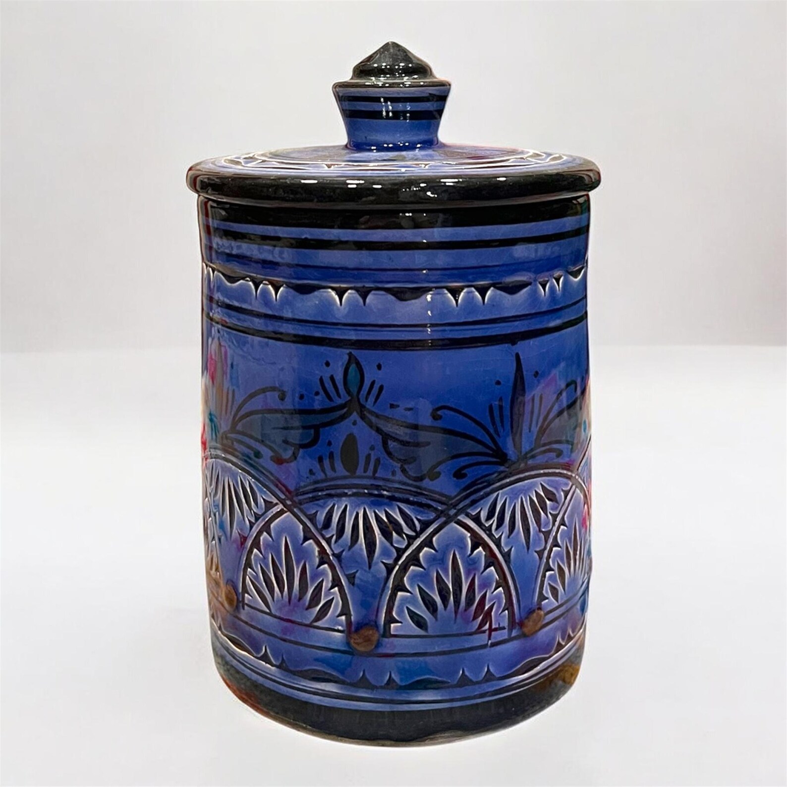 Berber Handmade Storage Jar Lid Hand Ceramic Piece