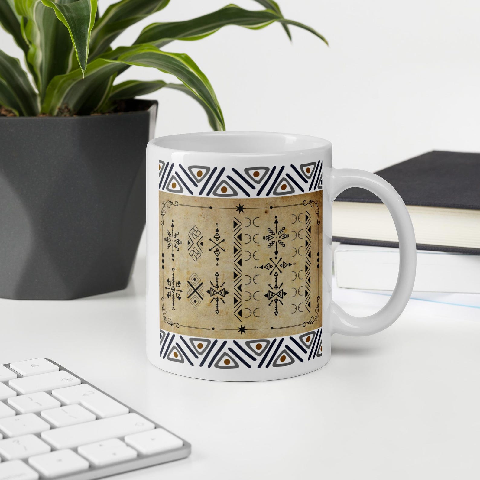 Berber Tifinagh Symbol Ceramic Mug for Kitchen Dining