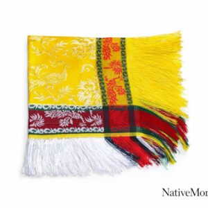 Berber Handmade Traditional Qṭib Head Wrap Cream Scarf