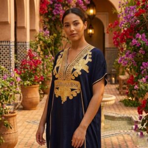 Berber Original Dress bleu gold caftan sea Kaftan