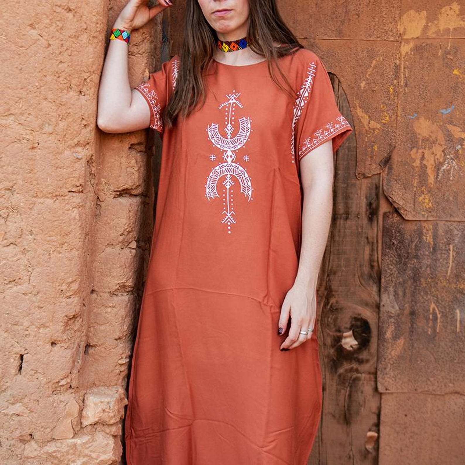 Berber Gandora Dress Symbol Handmade Boho Artisan Kaftan
