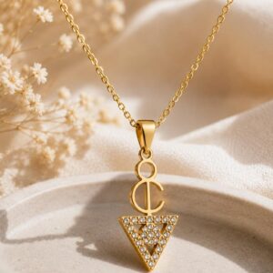 Amazigh Parure 18k- kabyle berbère minimaliste with une chaîne Stainless Steel and