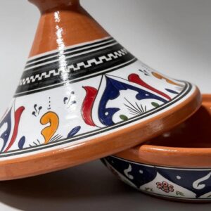 Berber Hand-Painted Flame-Proof Ceramic Cooking Pot Tagine 30cm