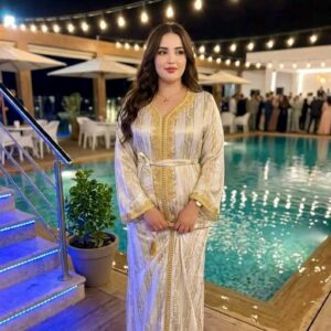 Amazigh Caftan Dress Jawhara Luxury Belt Elegant Kaftan