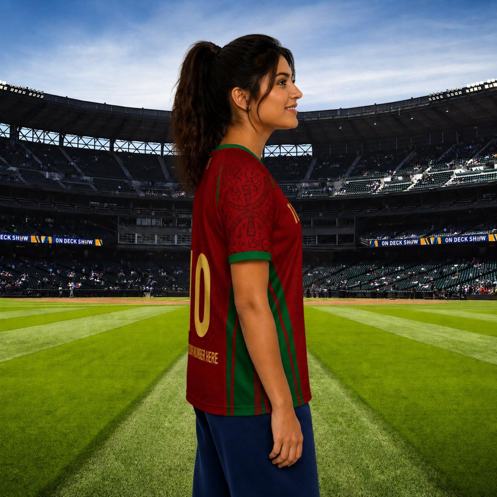Personalized Amazigh Tamazight Tifinagh Custom Name Football T-Shirt