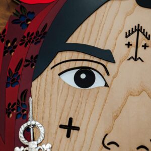 Handmade Tunisian Amazigh Berber Woman Wooden 3D Wall Art