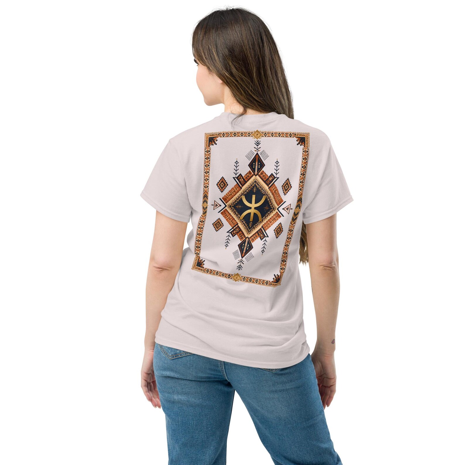 Berber Boho Shirt Yaz "Free Man" Symbol Tee