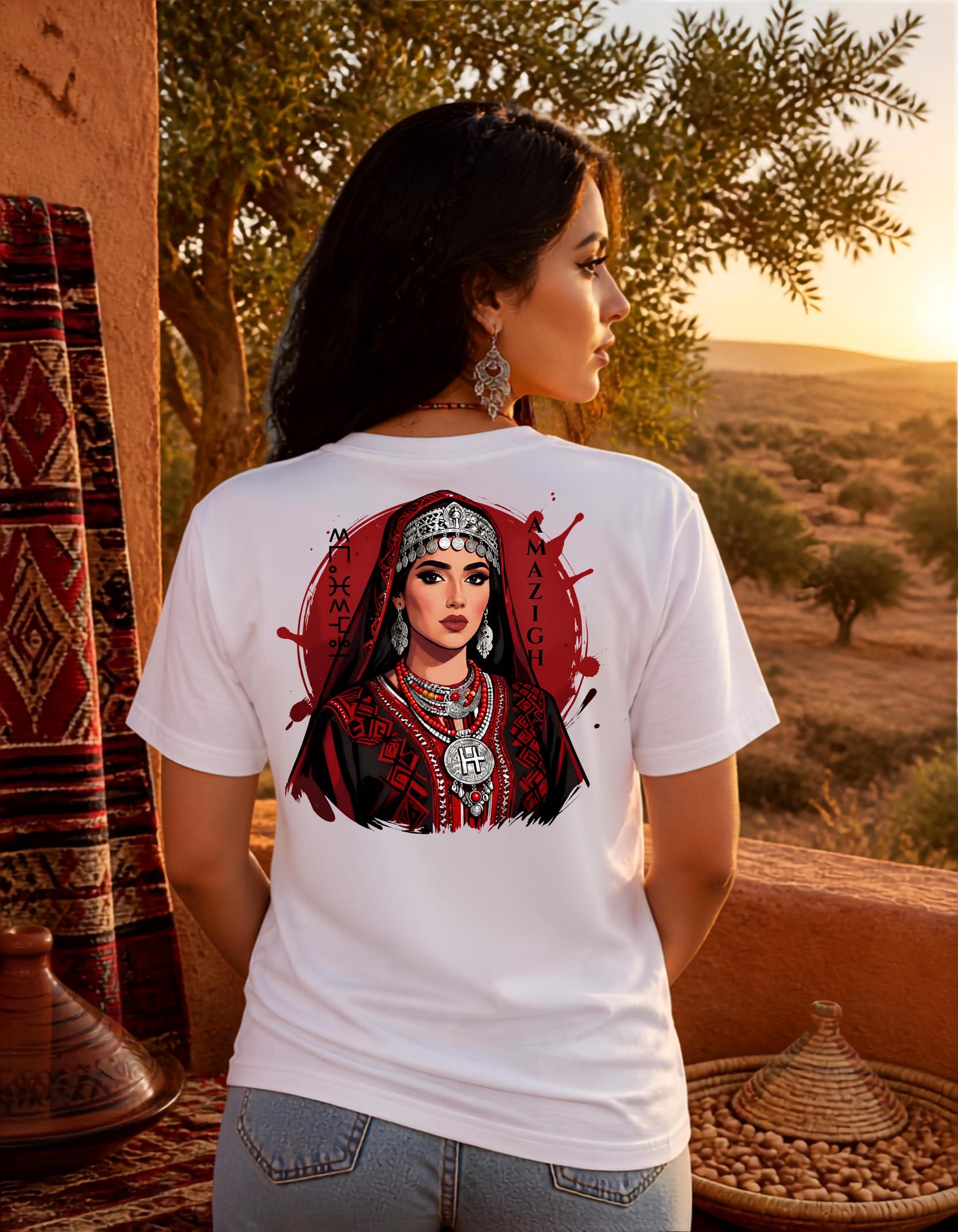 Amazigh Imazighen People Tee with Yaz Symbol Shirt