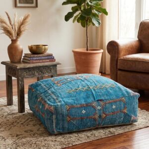 Berber Sabra Marocain Fait Main Berbère en Pouf