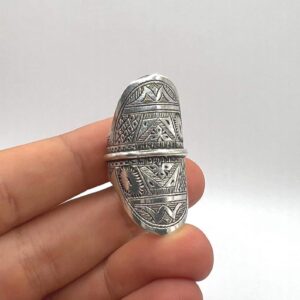 Berber Sterling Silver Engraved Yaz Tuareg Tribal Ring