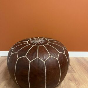 Amazigh Premium XXL Leather Pouffe Table 70x50 Pouf