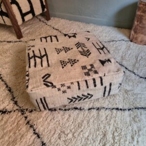 Amazigh Set Handmade Kilim Poufs Vintage Wool Pouf