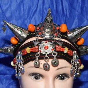 Berber Asni Crown Silver Plated Cotton Headband Jewelry