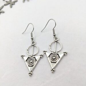Amazigh Boucles d oreilles femme berbère Tizerzit Earrings