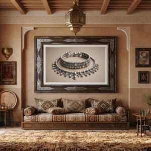 Amazigh Berber Silver Jewelry Necklace Printable Digital Wall Art