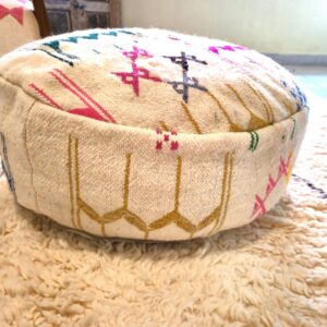 Berber Kilim Handmade Wool Floor Cushion Pouf Ottoman