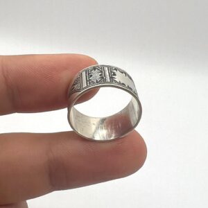 Berber Handmade Sterling Silver Tuareg Engraved Jewelry Ring