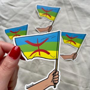 Amazigh Kabyle Flag Premium Soft-Touch Vinyl Sticker Drapeau