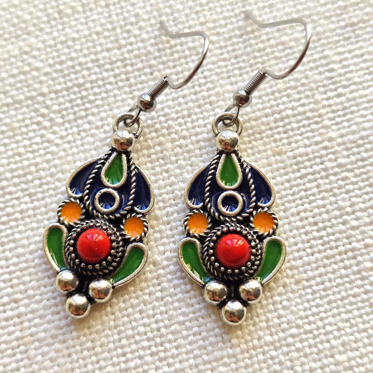 Amazigh Bijou berbère- ethnique- kabyle- boucles d Earrings