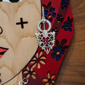 Handmade Tunisian Amazigh Berber Woman Wooden 3D Wall Art