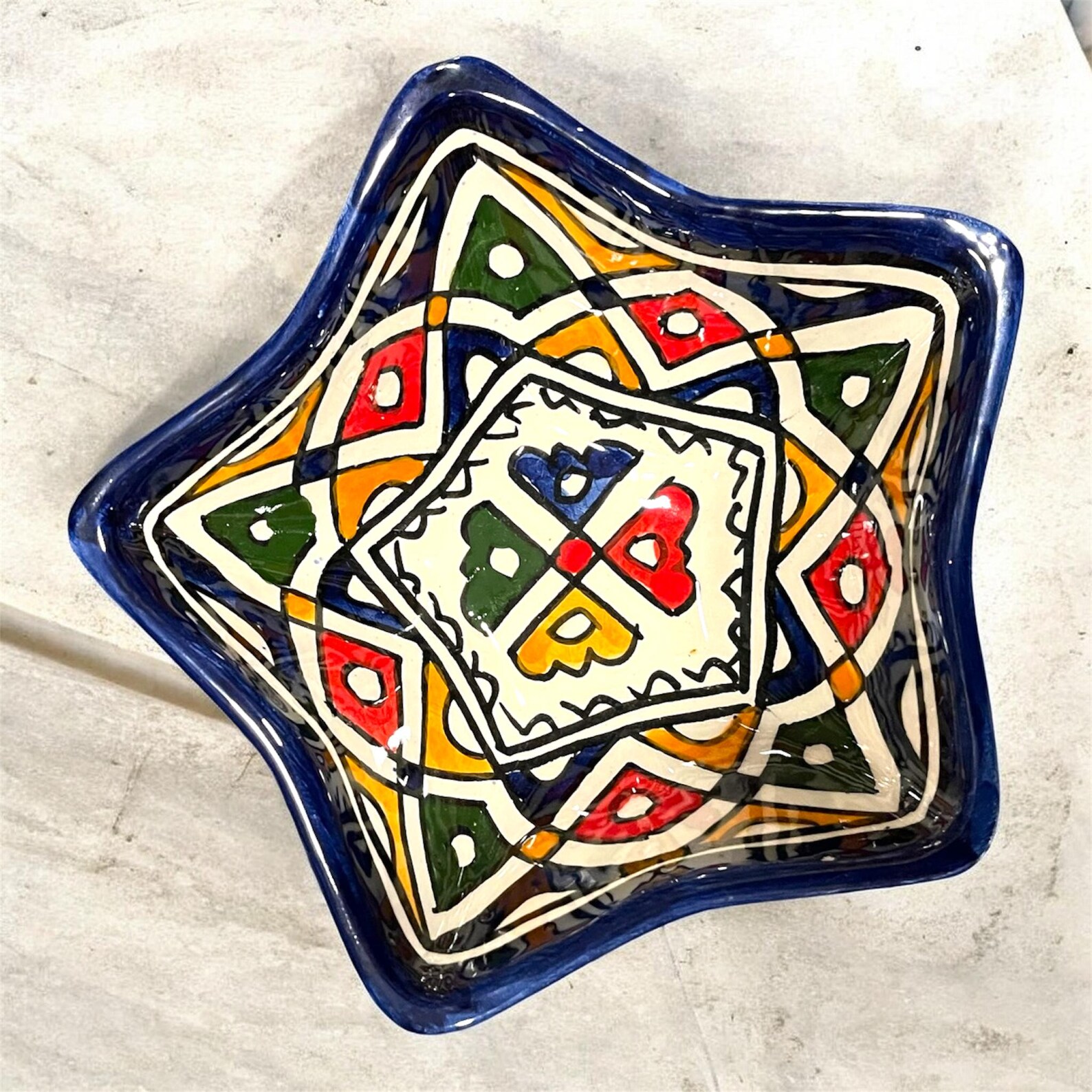 Berber Set Handmade Star Ceramic Bowls Serving Bowl