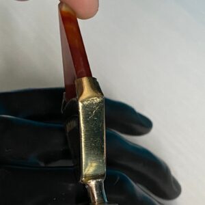 Amazigh Gigantic Carnelian Agate & Silver Tuareg Ring Amulet Hair Ornament Necklace