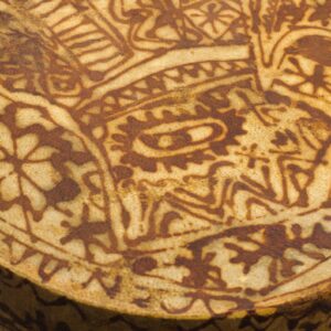 Berber Bendir Drum Hand-Painted Hamsa Hand Leather Wooden