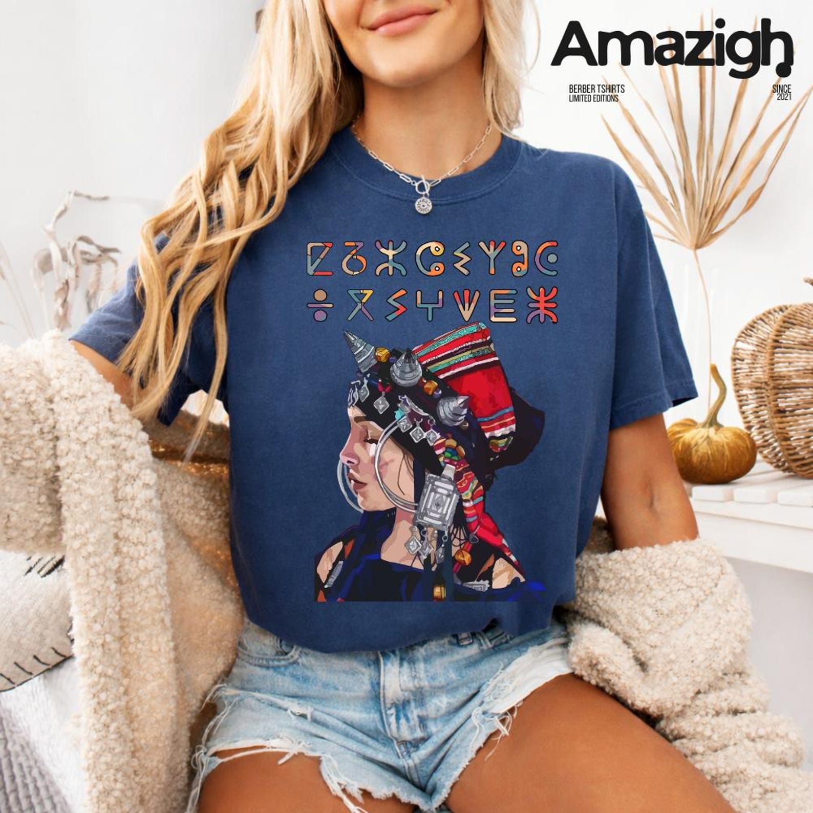 Berber Tifinagh Amazigh Yaz Symbol Graphic Unisex T-Shirt