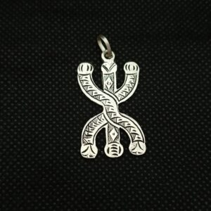 Berber Symbol Pendant African YAZ Charm Necklace Silver