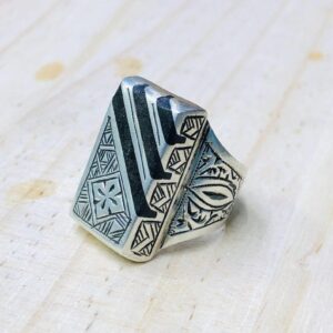 Amazigh Gravure amazighe Ring Silver Tribal Touareg Berbère