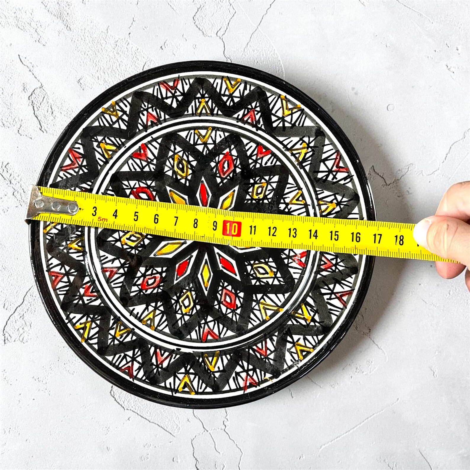 Berber Handmade Ceramic Traditional Design Decorative Wall Plate