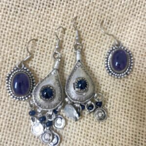 Amazigh Berber Handmade Tribal Stone Boho Statement Earrings