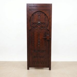 Berber Handcrafted Redwood Door Carved Interior Decor Blue