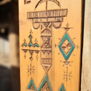 Berber Cedar Wood Carved Handmade Wall Art Panel