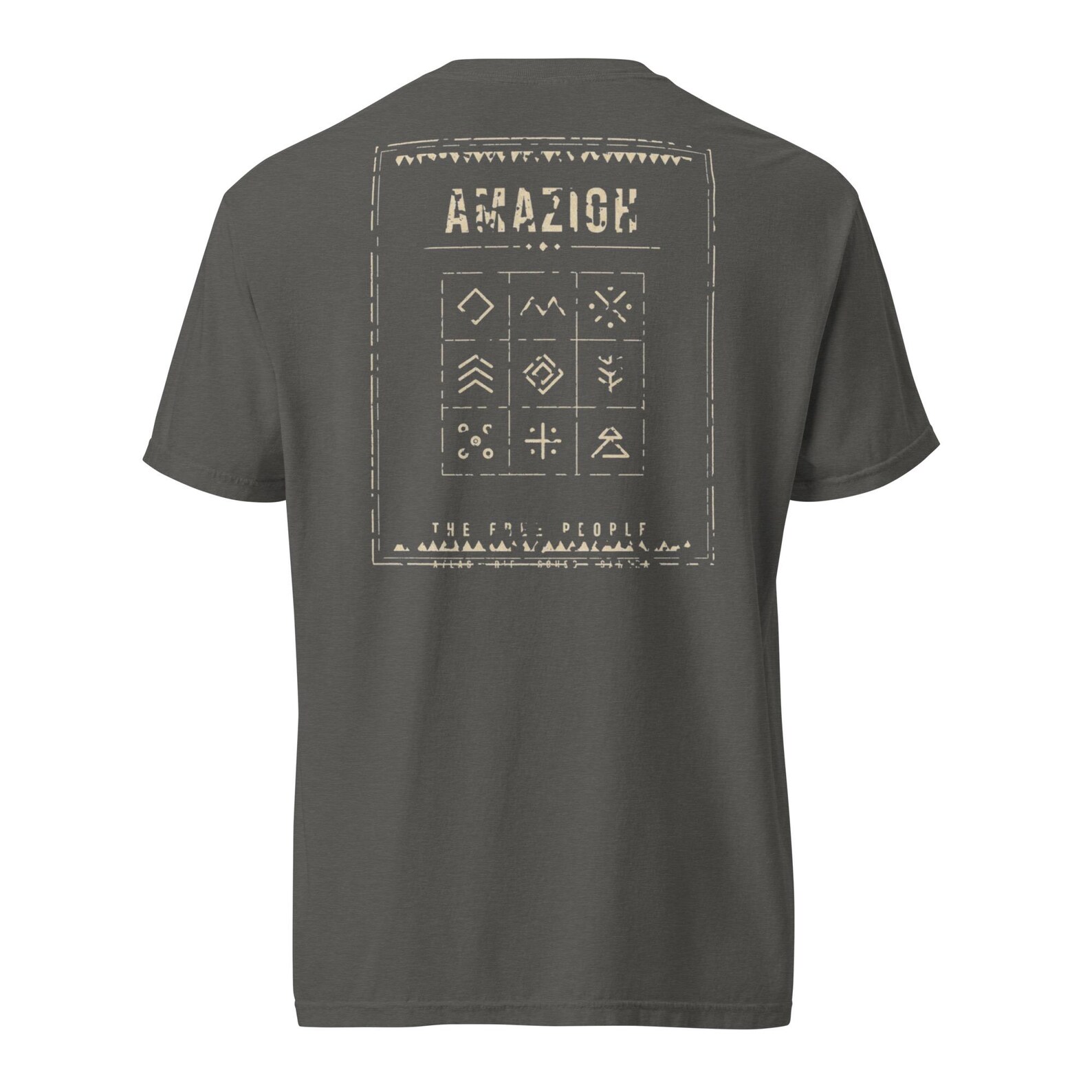 Berber T-Shirt Black Silver Cotton Diamond Eye Tribal