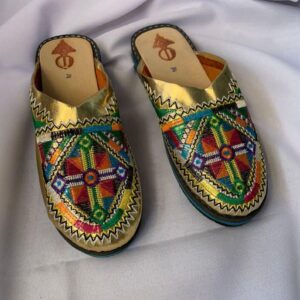 Berber Authentic Adouko Babouche Handmade Leather Babouche Shoes