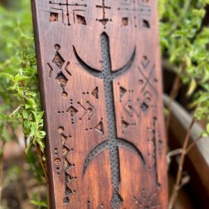 Berber Hand Carved Wooden Symbol Wall Art Decor