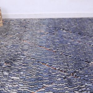 Berber Vintage Blue Rug 8.4 x 10 ft