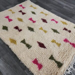 Berber Handmade Wool Colorful Geometric Boho Area Rug
