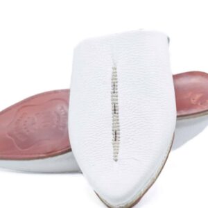Amazigh White Babouche Shoes for Men Traditional Slipper Style
